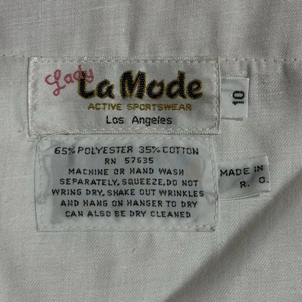 Vintage Lady La Mode Shorts Womens 10 Pink Chino Elastic Waist Buckle Casual